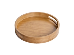Bandeja de Chá de Bambu Redonda 35x35x5cm LAXISCREED