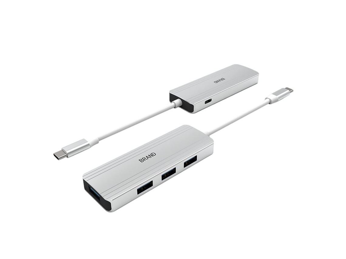 Estação De Acoplamento De Extensão Usb-c Em Liga De Alumínio, Divisor Usb De Alta Velocidade, Hub Portátil Para Laptop