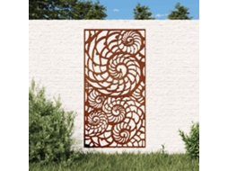 Vidaxl Decoração P/ Muro De Jardim 105x55 Cm Aço Corten Design Conchas