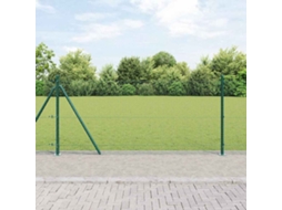 Vidaxl Cerca De Arame Soldado Com Base De Concreto 50 X 0,8 M Verde