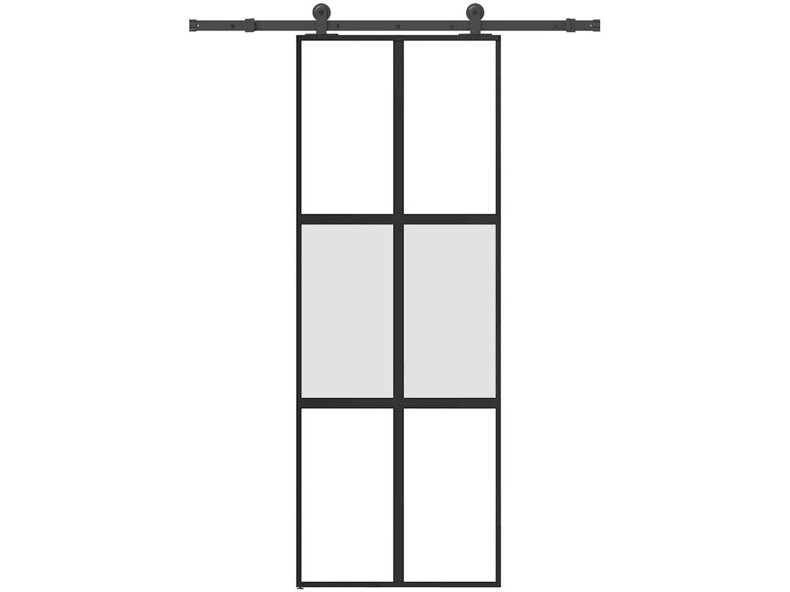 Sliding Door, Sliding Doors Vidaxl Preto Alumínio (76 X 205 Cm (152.5 Cm))