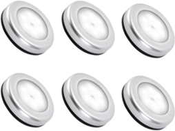 Luminária Noturna Interna com Sensor de Movimento, Lâmpada Led com Sensor de Movimento e Bateria para Escadas BRILVIBERA