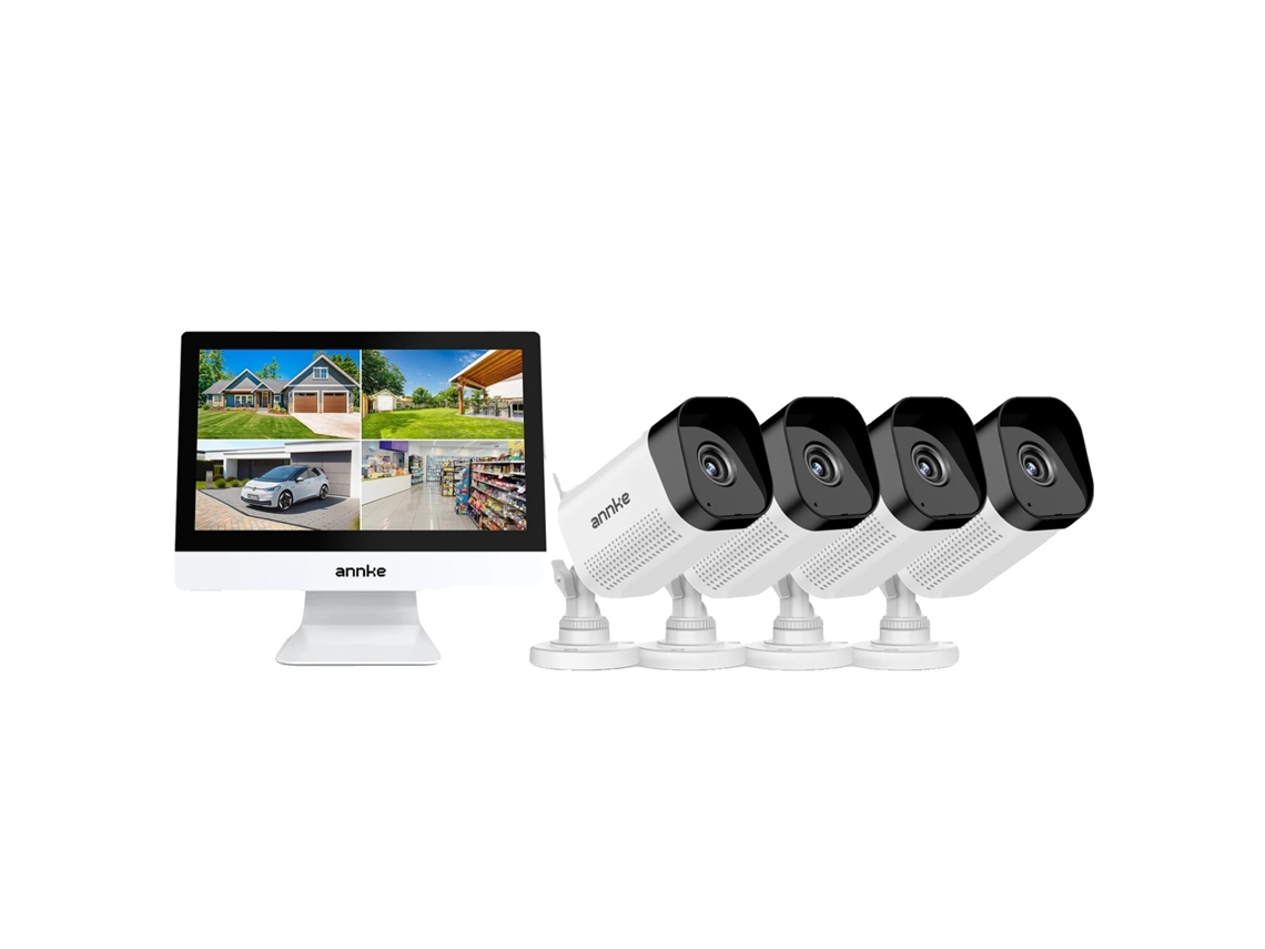 Câmera De Segurança, Resolução De 8mp, Visão Noturna De Até 30 Metros, 4pcs 3mp Câmeras