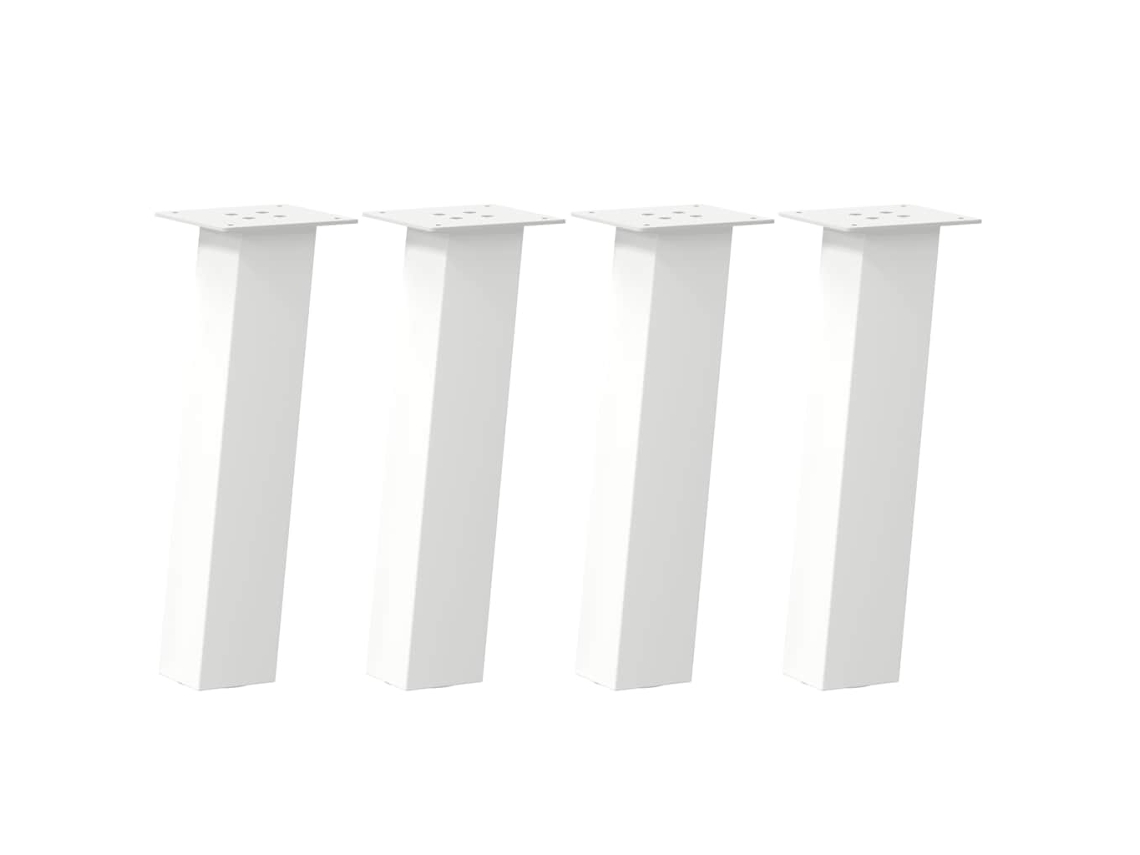 Pés Para Mesa De Centro 4 Peças, Branco, 30 Cm, Aço