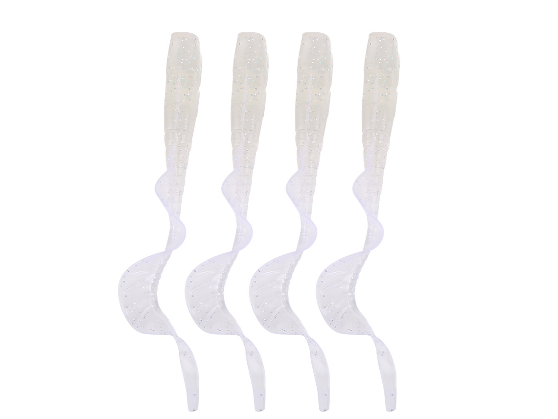 Curly Worm Soft Bait (long Tail Swimming Salt-added Silicone) Artificial Fishing Lure Fishing Tackle
