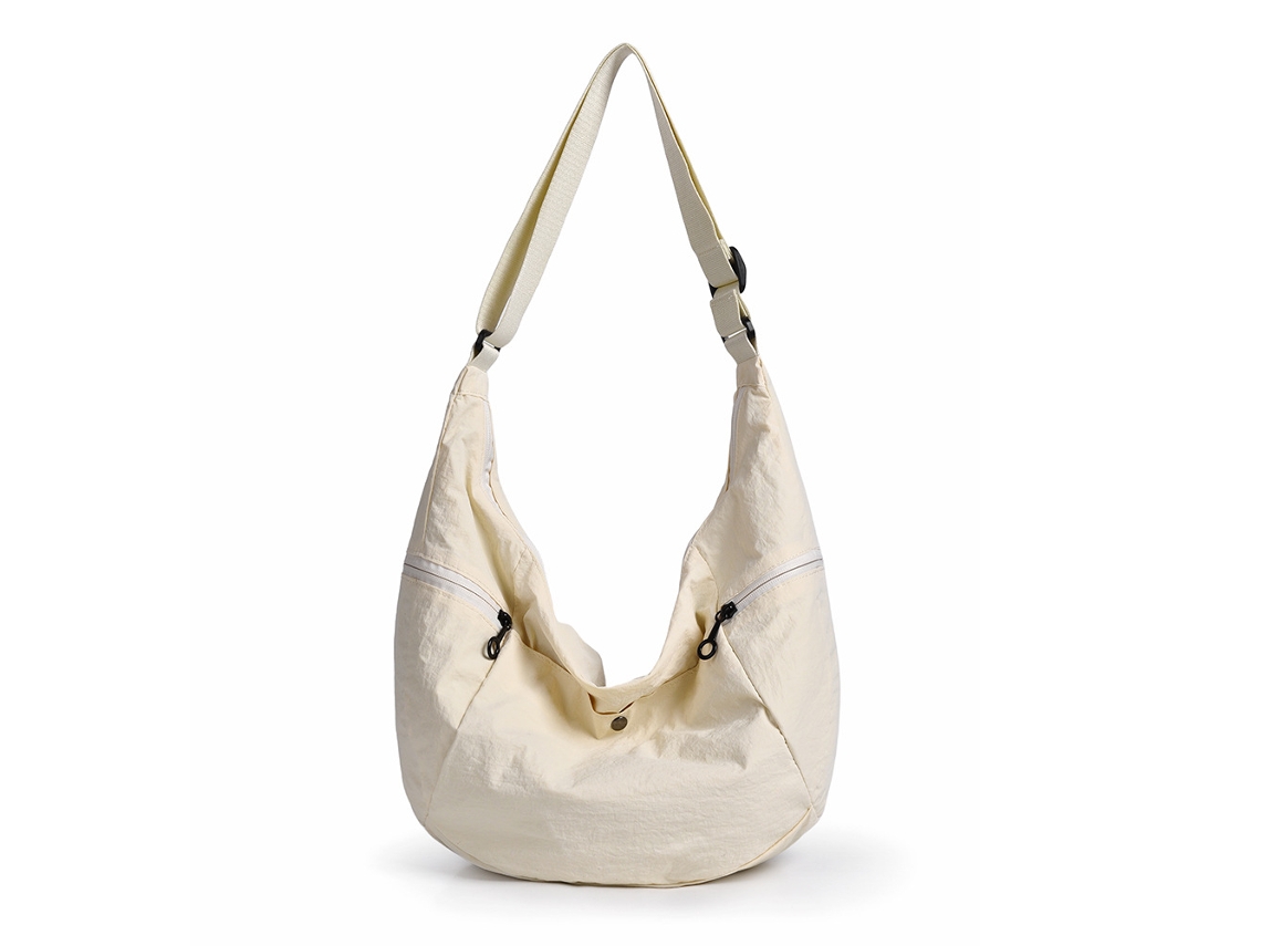 (branco-sujo) Bolsa De Grande Capacidade, Estilo Esportivo E Leve, Bolsa Transversal, Bolsa De Ombro Em Nylon.