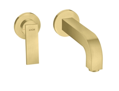 Misturadora de Lavatório Axor Citterio Oculta Projeção 220 Mm Descarga Pop-Up Sem Fecho 39121 Cor: Latão Escovado HANSGROHE