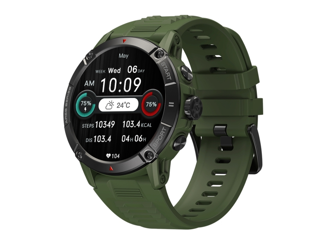 Este Smartwatch Com Tela Ips De 1,52 Polegadas Oferece Suporte Para Monitoramento De Saúde E Chamadas De Voz (verde Selvagem).