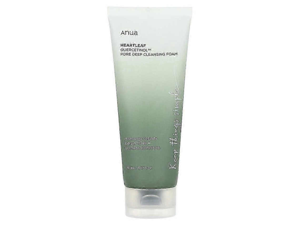 Espuma de Limpeza Profunda para Poros Heartleaf Quercetin 150ml, Limpador, Limpeza Dupla, Bha, Ácido Hialurônico TAISHENGDA