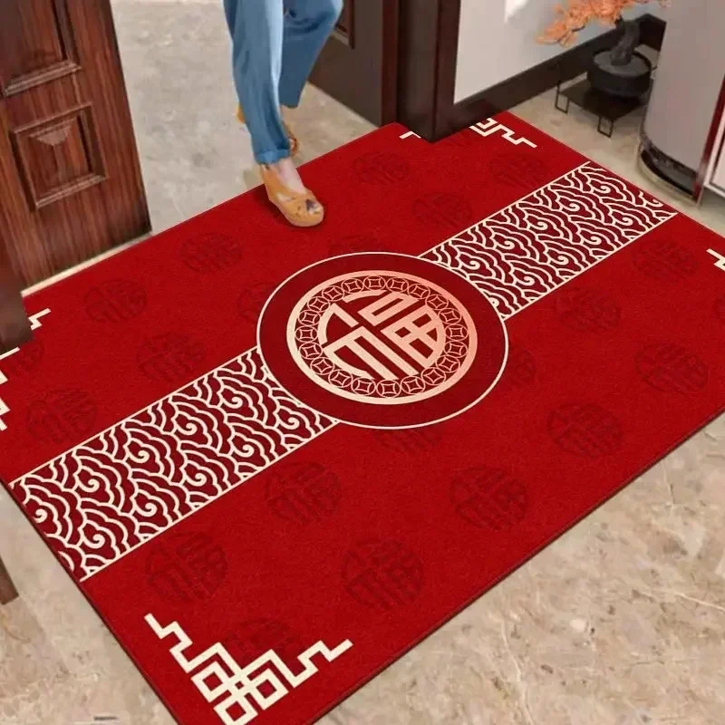 Tapete Decorativo Para O Ano Novo Chinês (estilo 3, 40x60cm) Com Estampa De Palavras Auspiciosas. Capacho Para Porta.