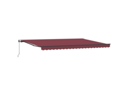 Toldo Retrátil Manual 500x300 Cm Bordô MAISON EXCLUSIVE