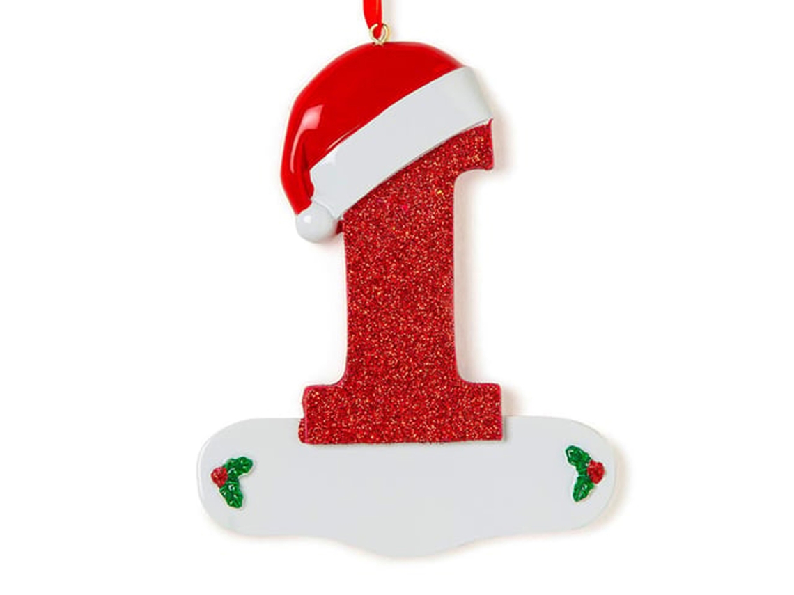 Decoração de Natal Personalizada com o Nome I Letter da LAXISCREED