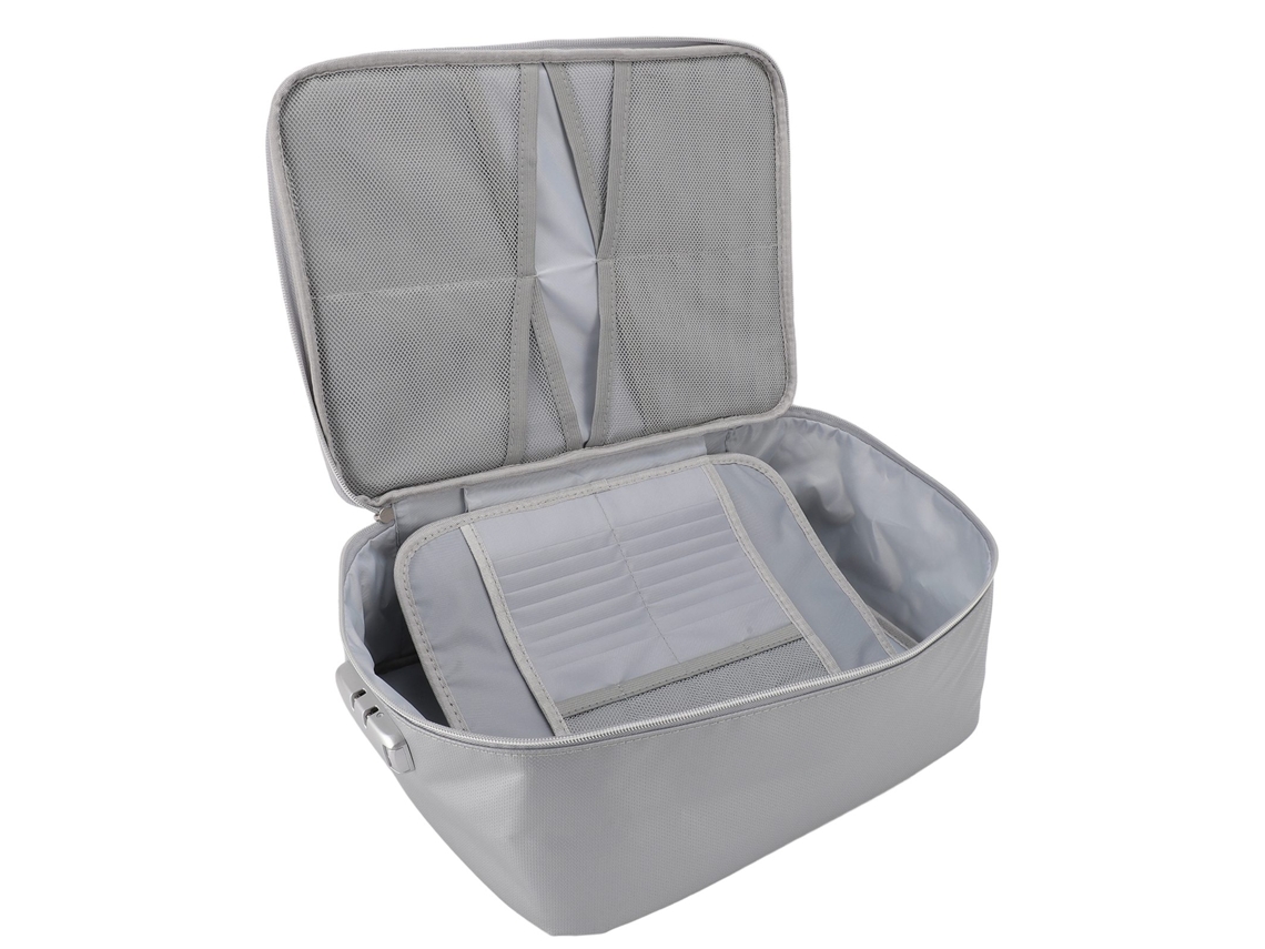 Caja Organizadora De Documentos Resistente Ao Fogo E À Água Com Cadeado Portátil Para Casa E Viagens