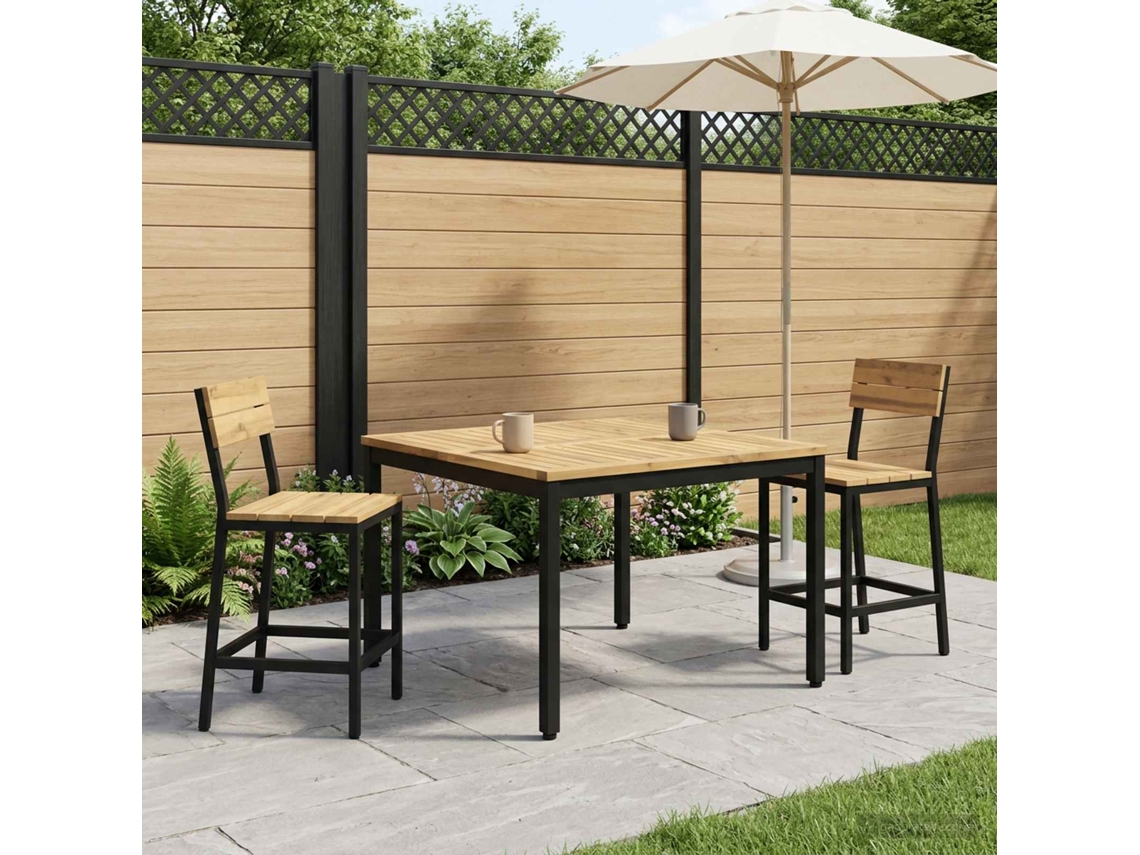 Vidaxl Mesa De Centro Branco E Preto 80 X 80,5 X 45 Cm
