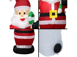 Decoração de Natal Inflável Papai Noel 1,2m com Luz Led | S/MARCA
