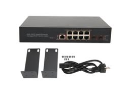 Switch 8 Portas Gigabit Poe Com Sfp Slots Prato Eu
