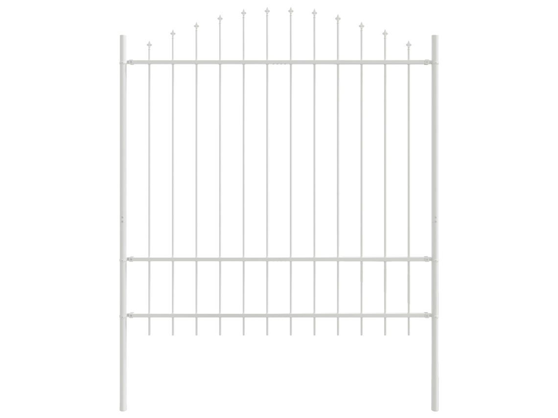 Conjunto 1 Barreira De Jardim Vidaxl Branco Aço Revestido A Pó (170 X 215 Cm)