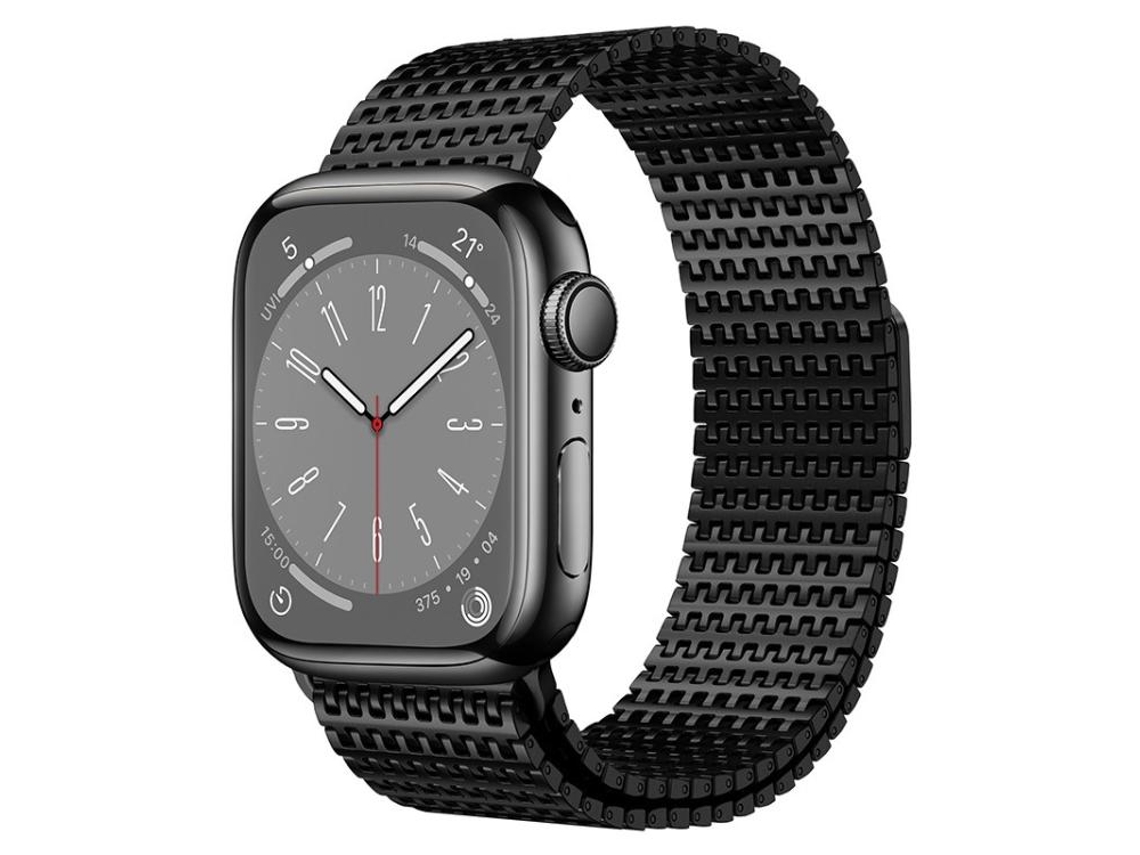 Bracelete Apple Watch Metal Fivela Borboleta Ouro Rosa XIAOMOYU