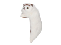 Mali estátua de Gato Peludo Simulado Pêlo Sintético Decorativa Loja Brinquedos Sala