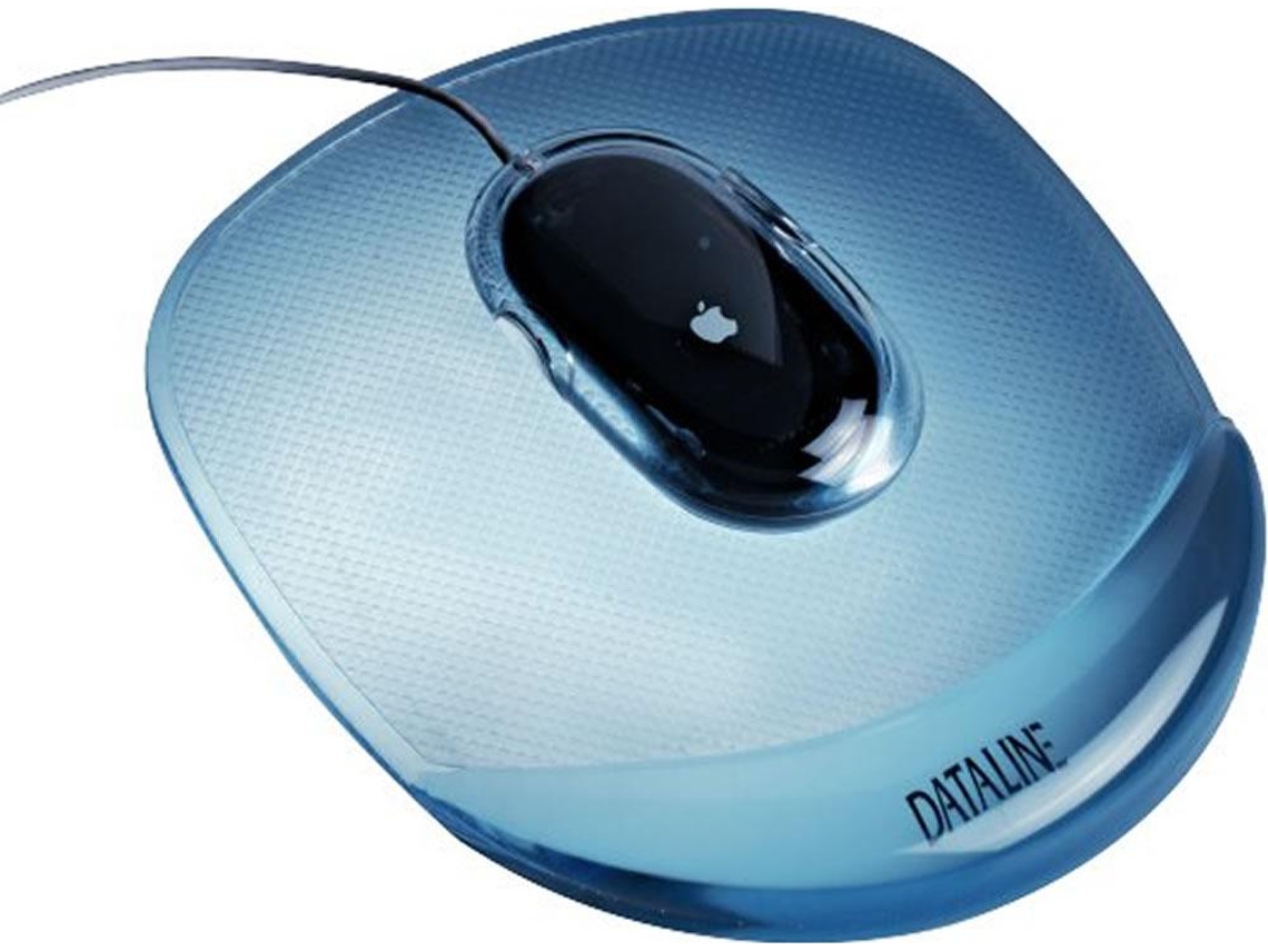 Tapete com Apoio de Pulsos Cheio com Gel Azul Cristal