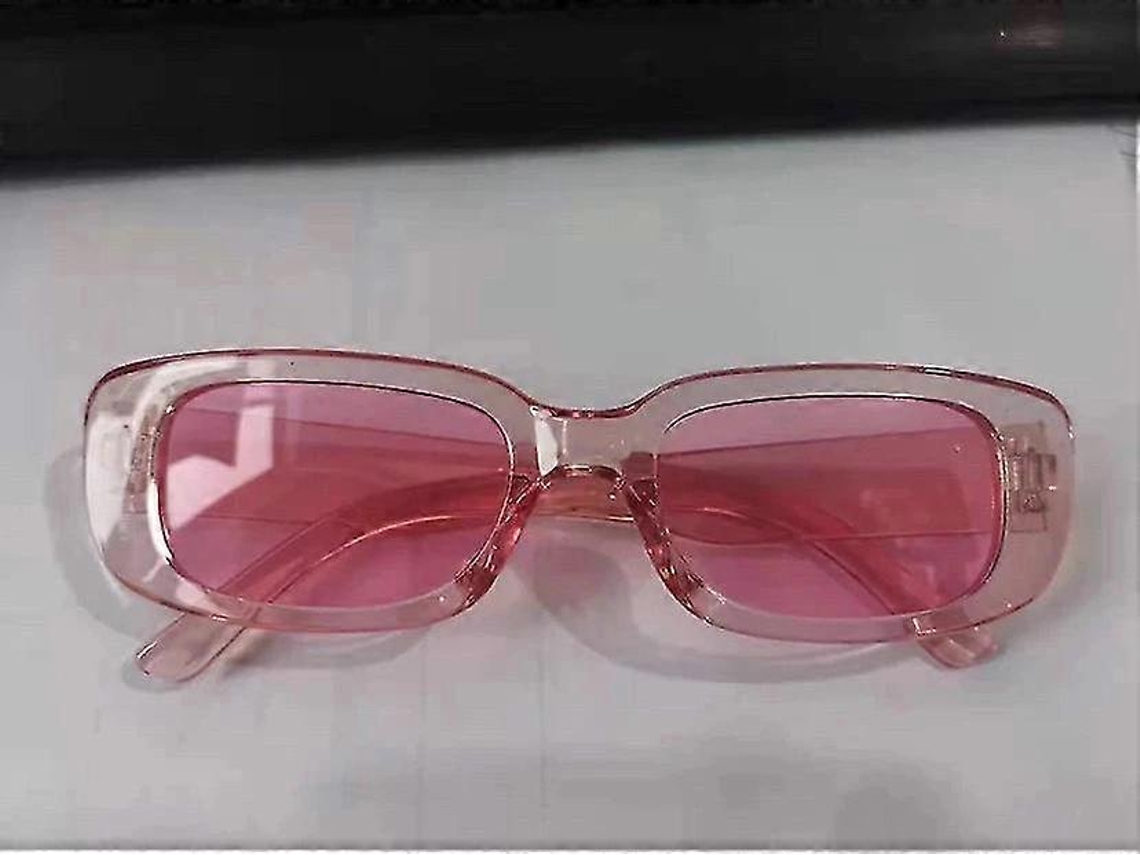 Óculos de Sol Femininos Vintage, Retangulares e Retrô, Coloridos e Populares, Transparentes e Rosa, Moda 2023