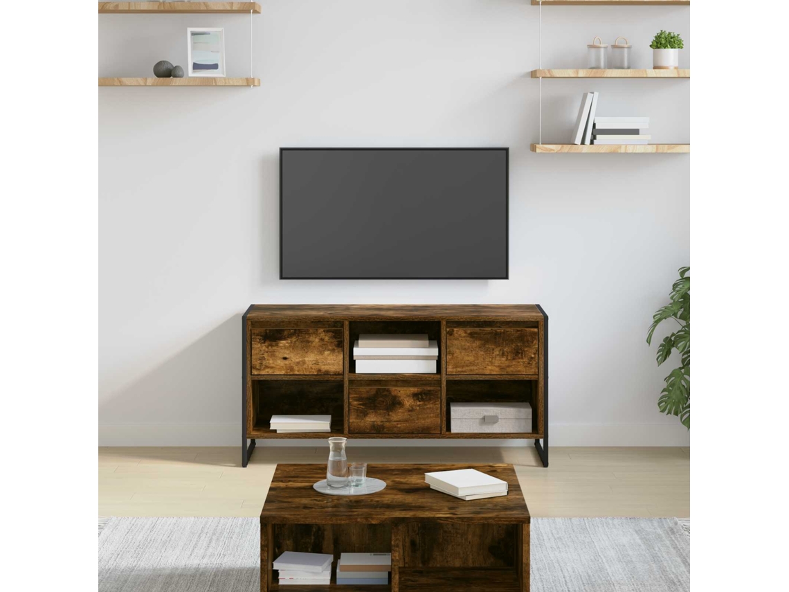 Vidaxl Gabinete para Tv com Gaveta Carvalho Fumê 100 X 36 X 49,5 Cm