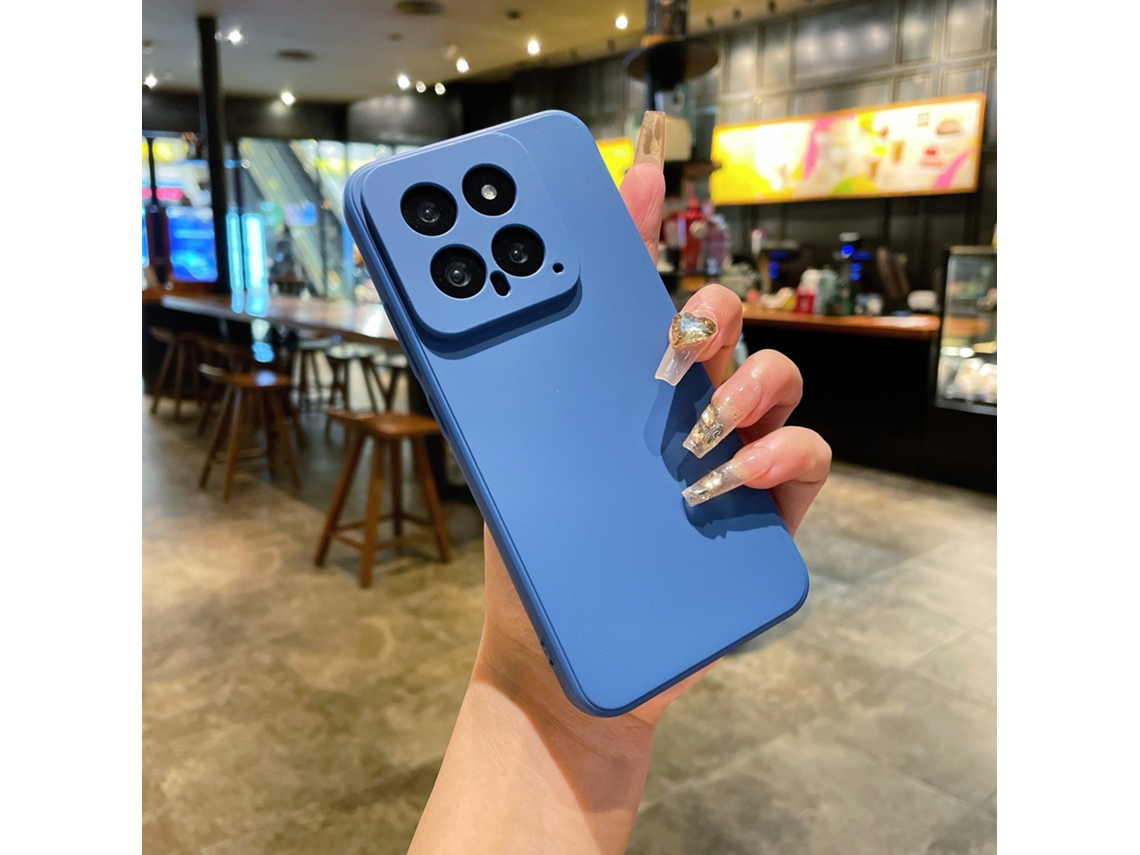 Capa Protetora Com Bordas Retas, Feita De Tpu Fosco E Com Orifícios Finos Para Proteção Contra Quedas.régua De Precisão - Azul, Moto Edge 50 Pro