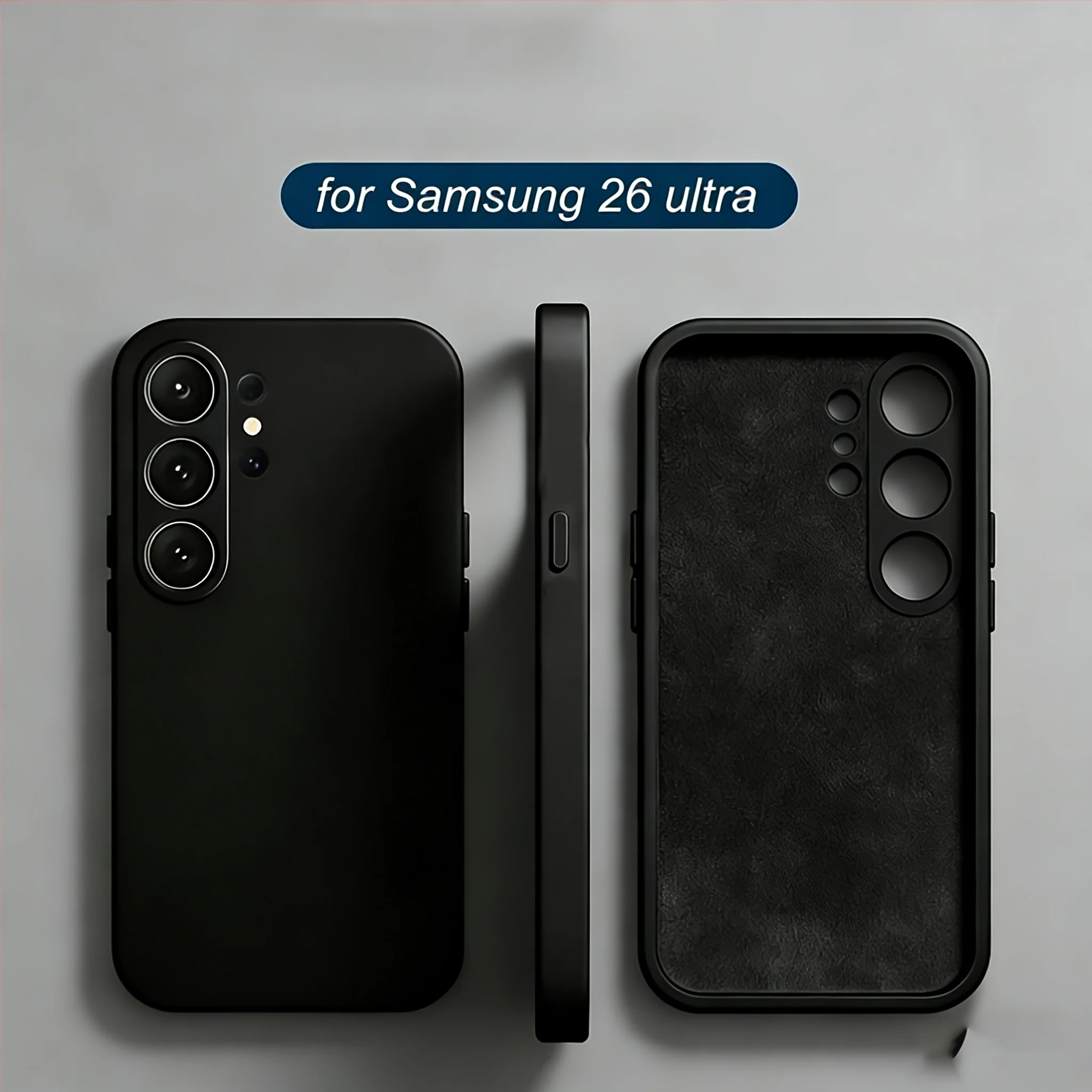 Capa De Silicone Líquido Para Celular (galaxy S25 Preta), Adequada Para Proteção Da Lente Samsung.