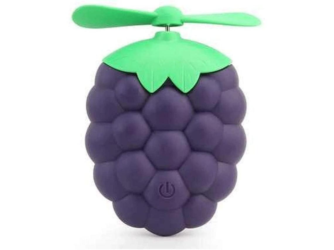 Ventilador Portátil Nova Line com luz, forma de fruta, recarregável | S/MARCA