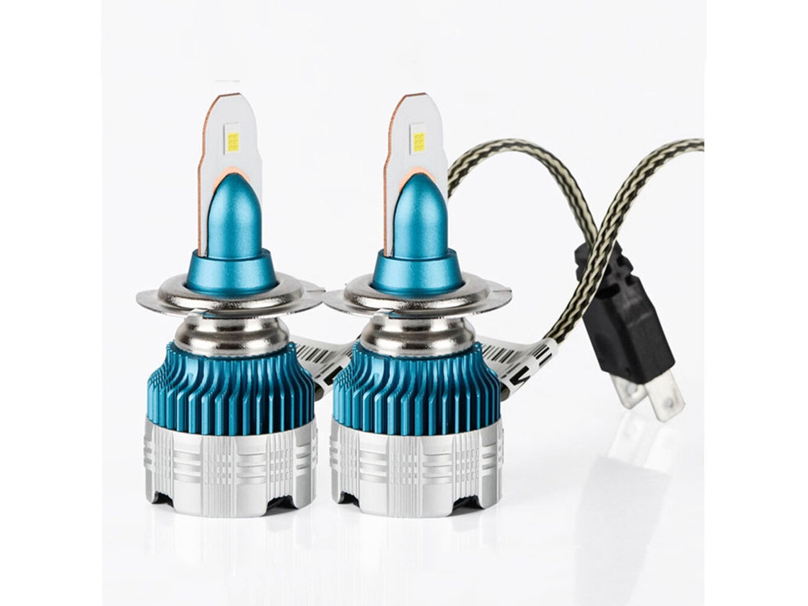 Par de faróis de LED para carros H11-h1/h3/h4/h7/h11/9005/9006 6000k Lâmpadas Duplas para Luz Lateral 4000lm