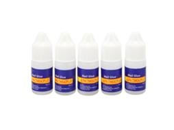 5pcs Cola Para Unhas Acrílicas De Secagem Rápida Com Pincel Para Unhas Falsas Profissional De Longa Duração