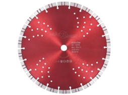 Vidaxl Disco De Corte De Diamante Com Turbo E Orifícios Aço 300 Mm