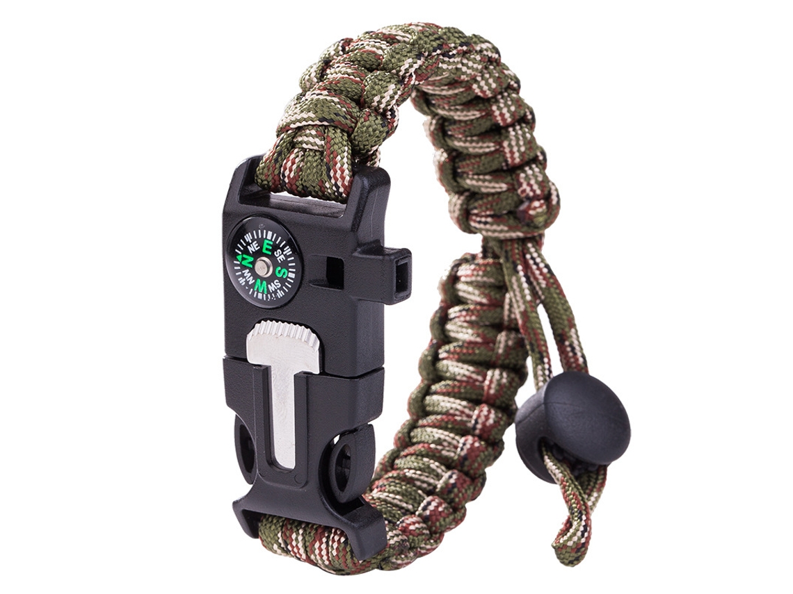 Relógio de Sobrevivência com Pulseira de Paracord Bússola BRILVIBERA