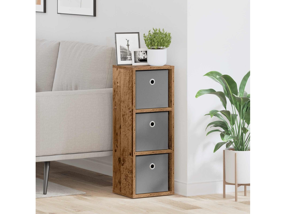Vidaxl Buffet Com Gaveta Madeira Antiga 25,5 X 22 X 69,5 Cm