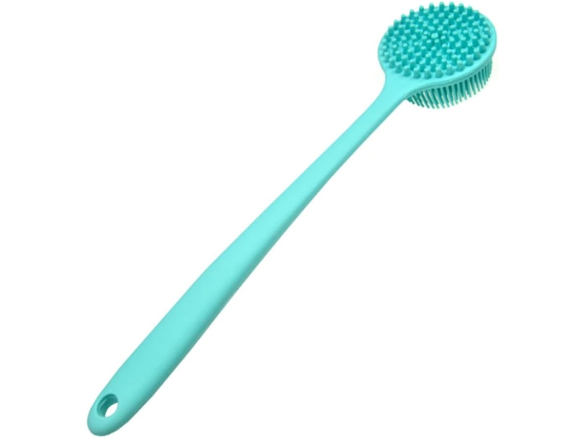Escova De Banho Silicone Packove Com Cabo Longo Para Corpo, Chuveiro E Banheiro, Azul Esfoliante
