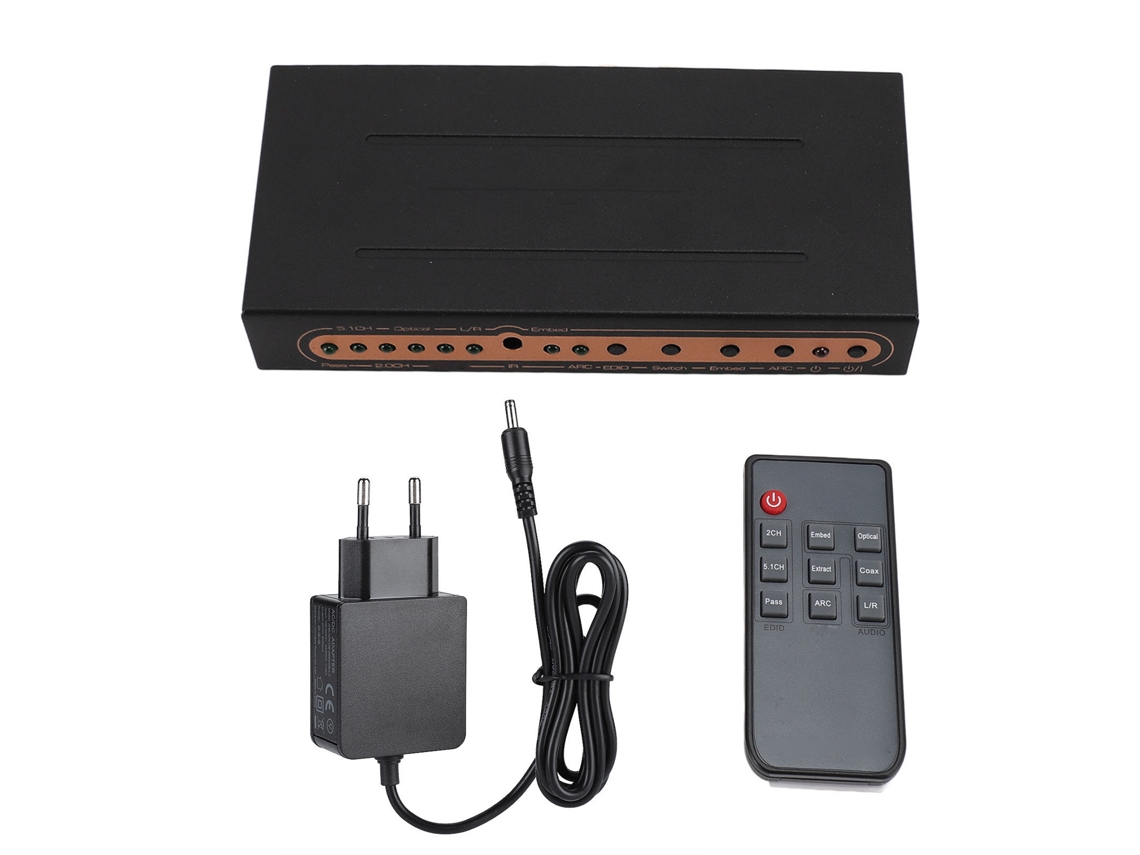 Aetheria extrator Embutido Interface Multimídia Hd 5.1ch 4k com Arc e Splitter Óptico Fibra Digital