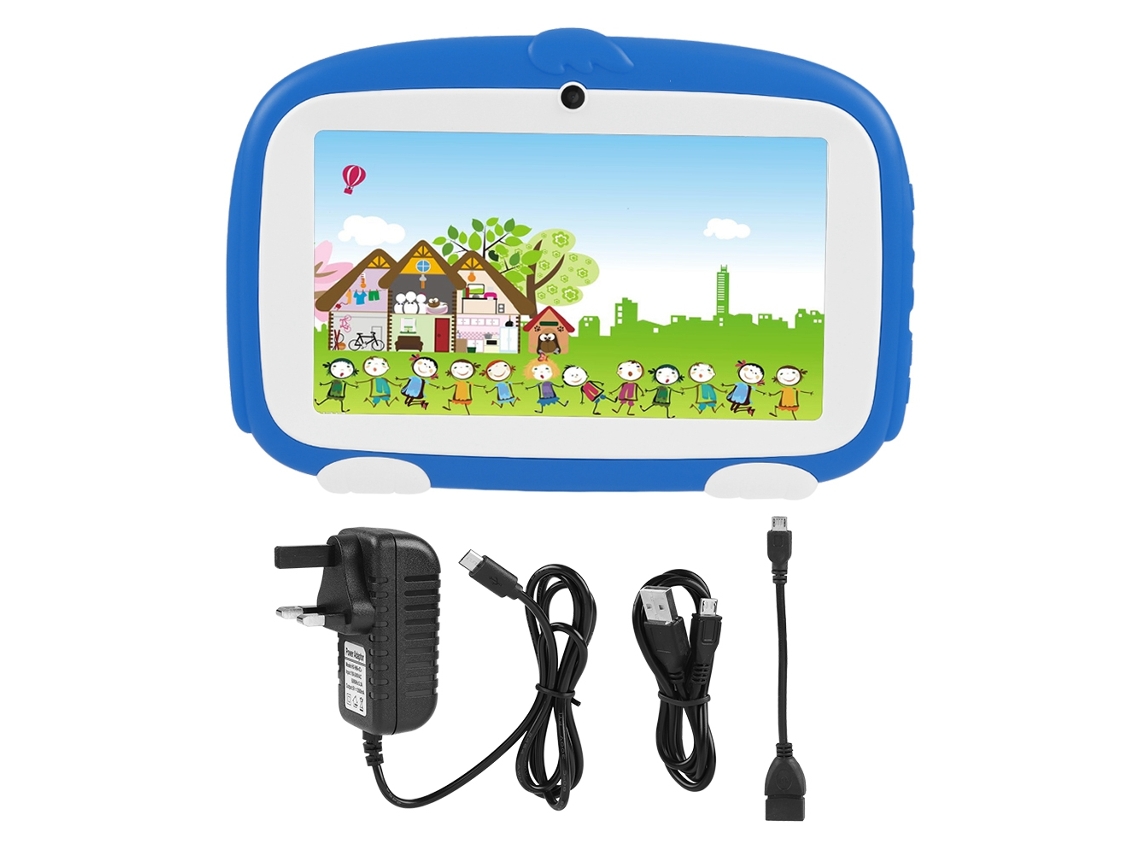 Tablet Inteligente Para Crianças Com Câmeras Duas, Aprendizado Via Wifi, 8g De Memória, Plugue Britânico Azul