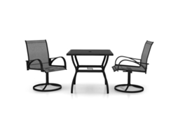Maison Exclusive - 3 Pcs Conjunto De Jantar Para Jardim Textilene E Aço