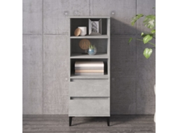 Aparador Alto 40x36x110cm Derivados de Madera Cemento Gris