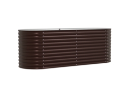 Conjunto 1 Vaso De Metal Vidaxl Castanho Aço (240 X 80 X 81 Cm)