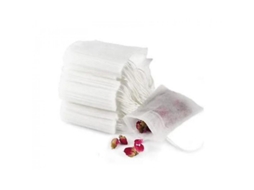 2026 100 Saquinhos de Chá Vazios com Cordão para Chá a Granel, Material Biodegradável 7x9cm