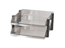 Prato para Arquivos de Mesa 2 Andares Preto S/MARCA