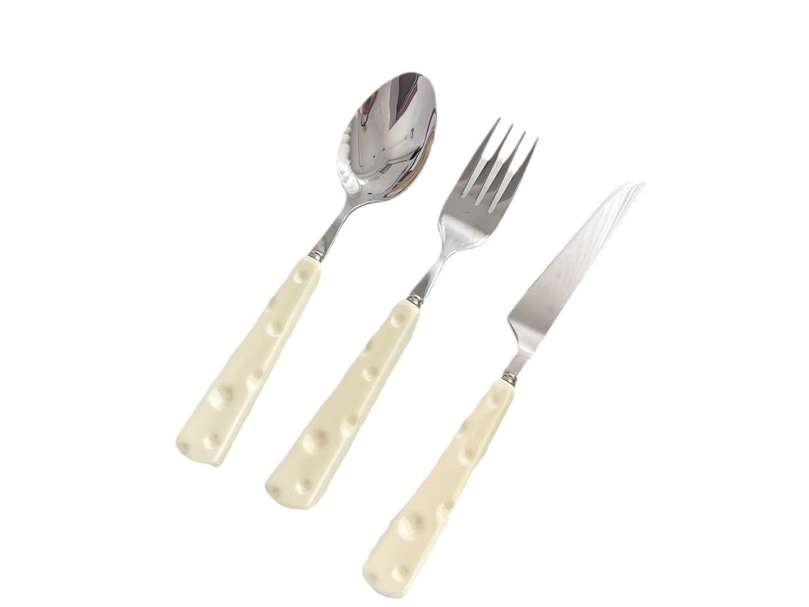Conjunto de utensílios para crianças 3 peças em aço inoxidável 23 cm