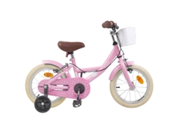 Vidaxl Bicicleta Infantil 14 Polegadas Para 3 A 5 Anos Rosa Claro