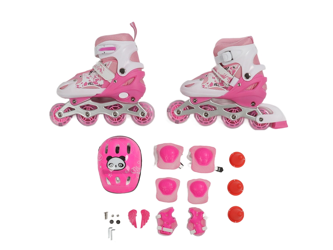 Bj-patins Em Linha Ajustáveis Para Meninos E Meninas Com Rodas Iluminadas Para Interior E Exterior