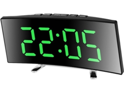 Despertador Digital Led Curvo E Silencioso, Com Visor De Temperatura, Alimentado Por Usb, Design Moderno