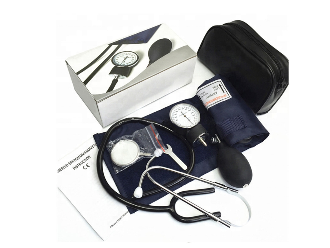 TRUYUETY Kit Medidor De Pressão Arterial Estetoscópio Médico Profissional Com Braçadeira Manual