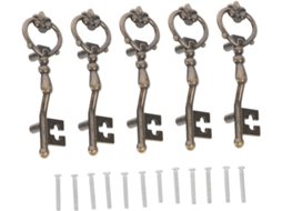 Conjunto De 5 Puxadores Decorativos Para Gavetas Em Formato Chave Antiga Da Didiseaon, Com Distância Entre Furos De 58mm