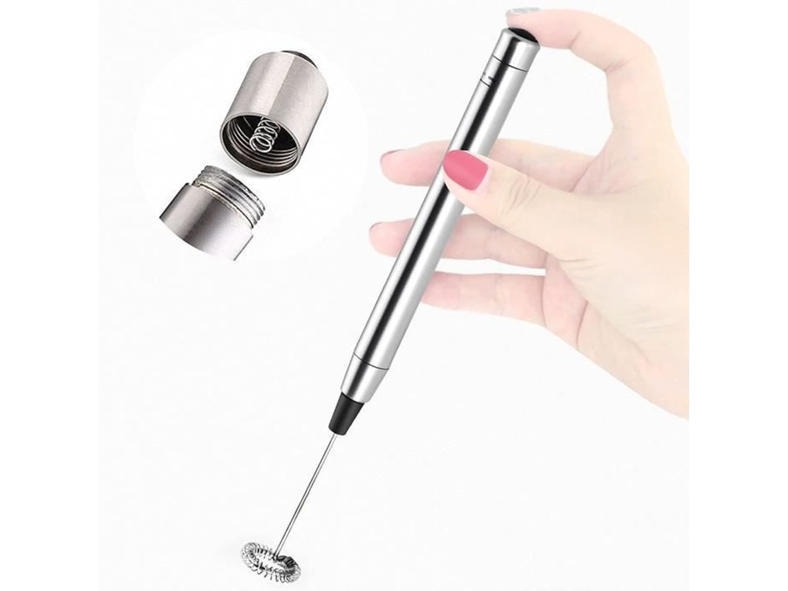 Mini batedor de leite em aço inoxidável Nefelibata portátil e leve batedor de leite para ovos de café S/MARCA