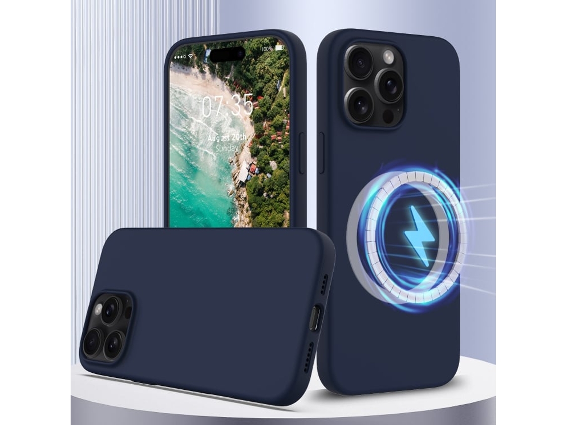Capa De Silicone Com Magsafe Para Iphone 16 Pro Max - À Prova De Choque E Resistente A Quedas
